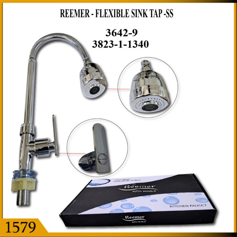 SINK TAP CP LIVER FLEXIBLE (1579)